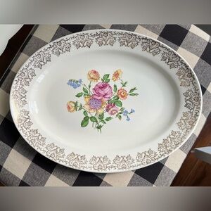 Knowles 1952 Spring Floral Pattern Serving Platter
